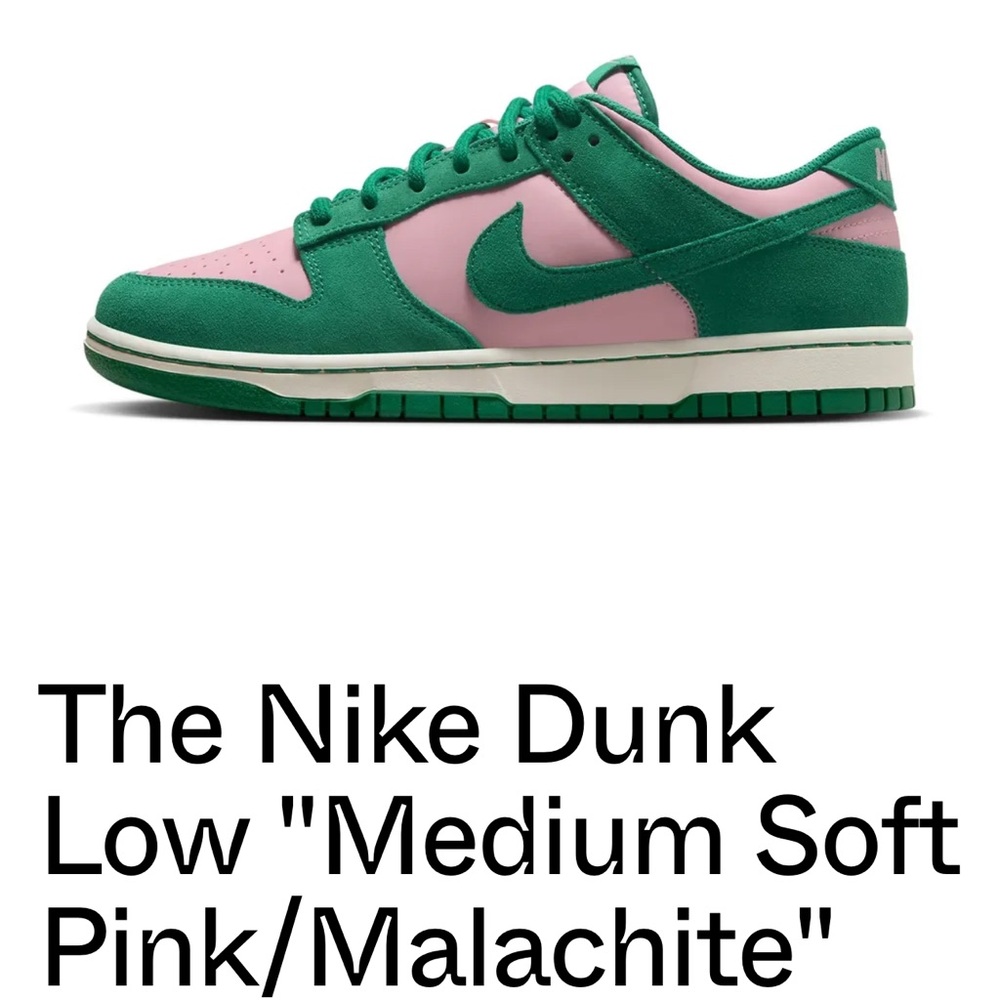 Nike Dunk Low Retro SE
Medium Soft Pink Malachite Men's 7 / Women's 8.5
